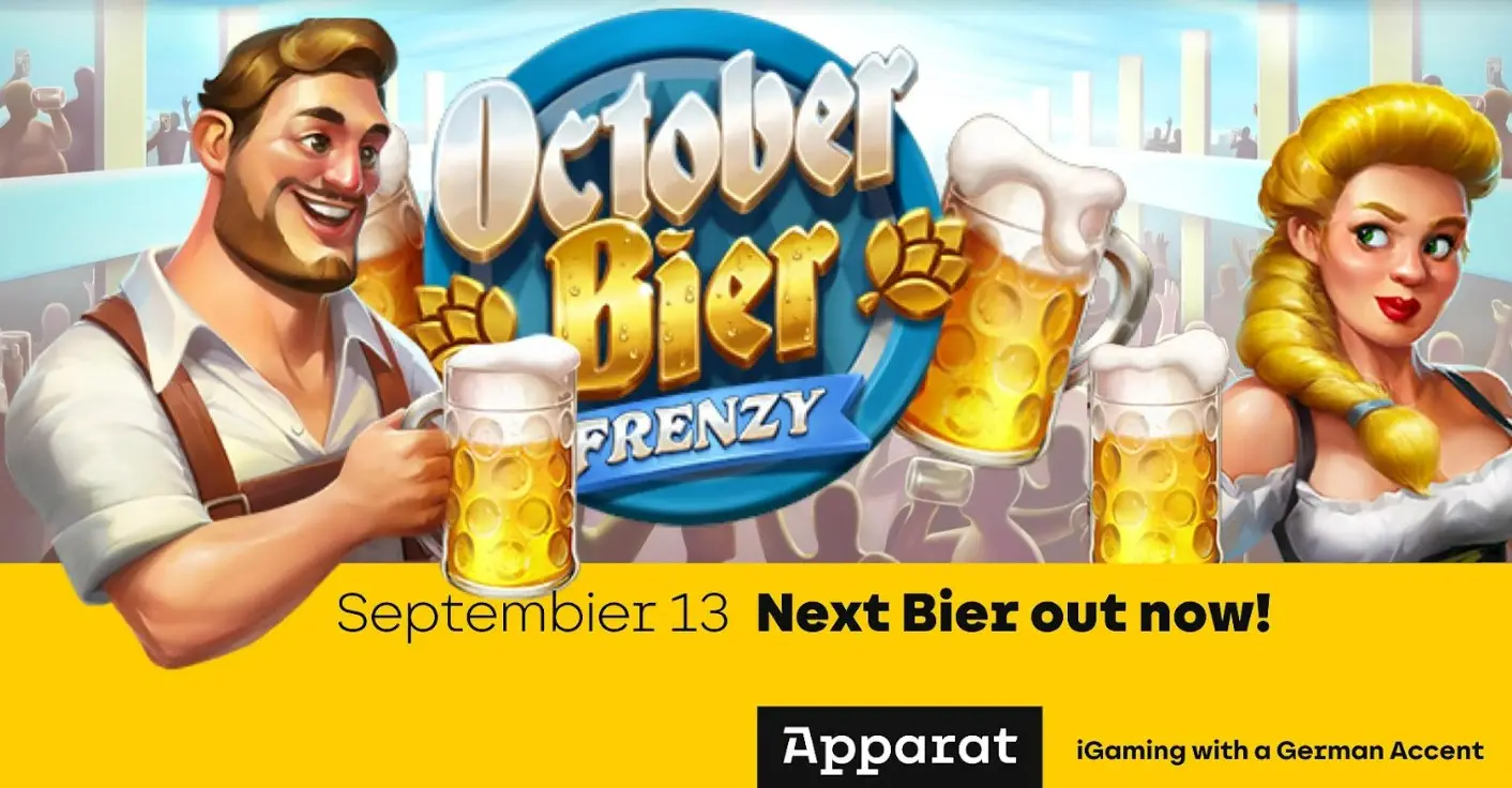 Az Apparat Gaming elindítja az Oktoberfest ihletésű slotját, az October Bier Frenzyt