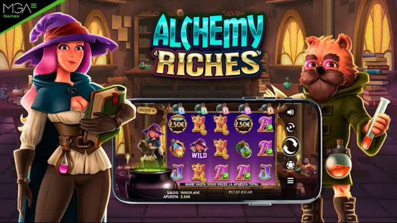 Az MGA Games bemutatja az Alchemy Riches t ahol a varazslat jpg